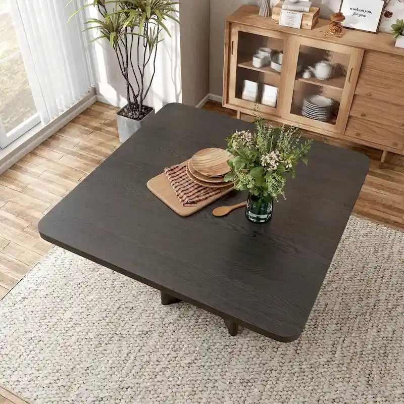 Table à manger carrée en bois massif de 54 pouces, hauteur comptoir - Style moderne