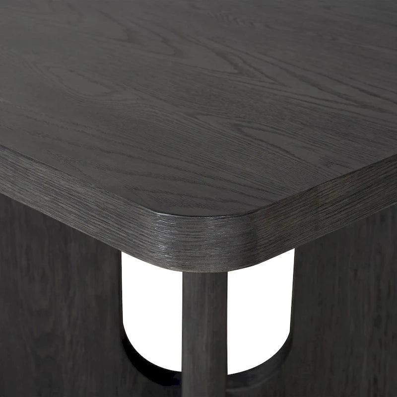 Table à manger carrée en bois massif de 54 pouces, hauteur comptoir - Style moderne