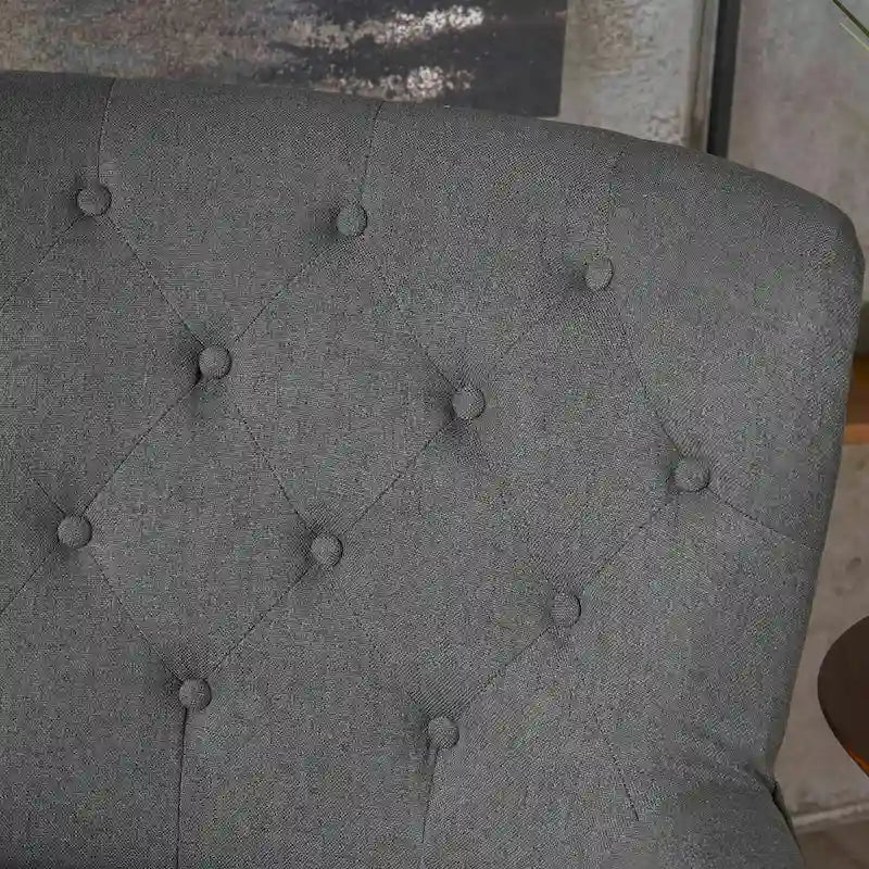Fauteuil club en tissu capitonné - Fauteuil d'appoint capitonné pour salon