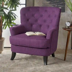 Fauteuil club en tissu capitonné - Fauteuil d'appoint capitonné pour salon