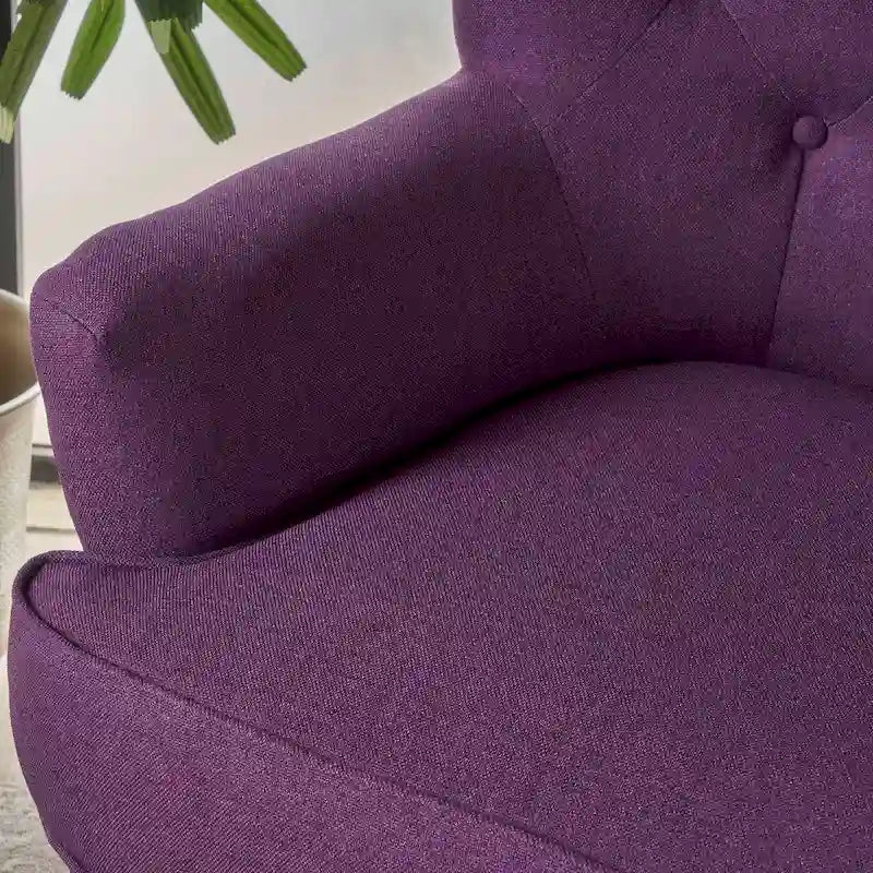 Fauteuil club en tissu capitonné - Fauteuil d'appoint capitonné pour salon