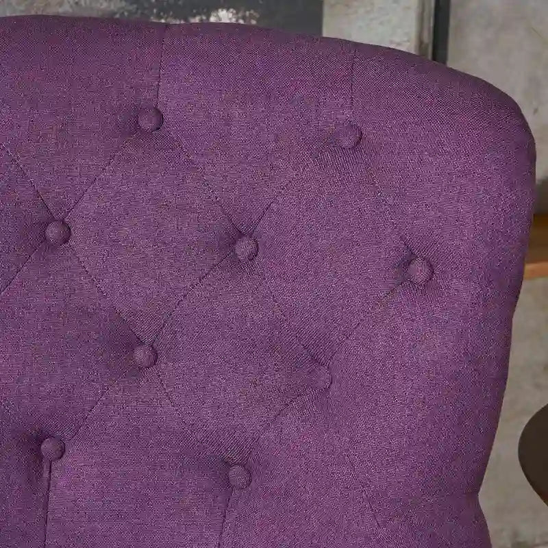 Fauteuil club en tissu capitonné - Fauteuil d'appoint capitonné pour salon