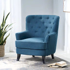 Fauteuil club en tissu capitonné - Fauteuil d'appoint capitonné pour salon