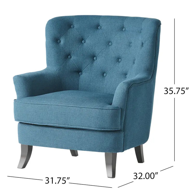 Fauteuil club en tissu capitonné - Fauteuil d'appoint capitonné pour salon