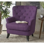Fauteuil club en tissu capitonné - Fauteuil d'appoint capitonné pour salon