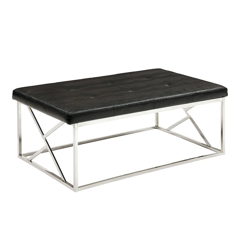 Banc d'appoint capitonné moderne en similicuir – Assise pour entrée et salon