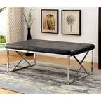 Nara Modern Faux Leather Tufted Accent Bench by Furniture of America