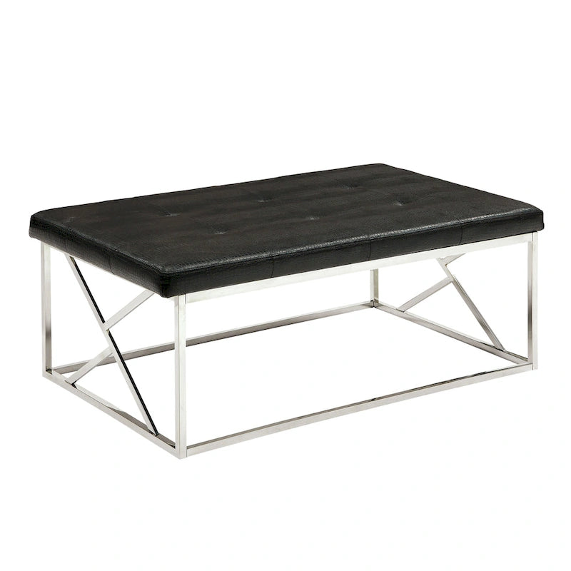 Banc d'appoint capitonné moderne en similicuir – Assise pour entrée et salon