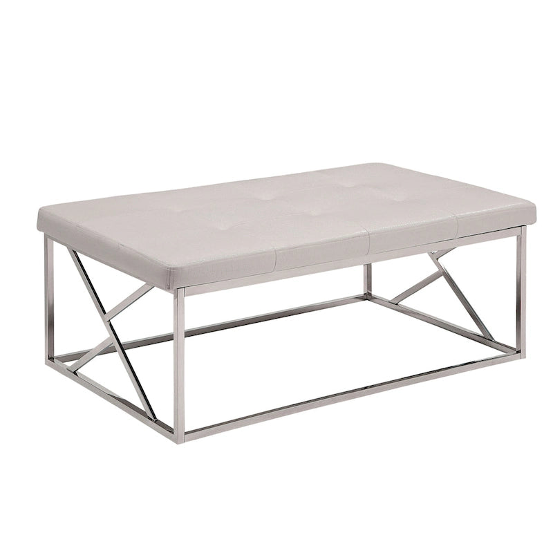 Banc d'appoint capitonné moderne en similicuir – Assise pour entrée et salon