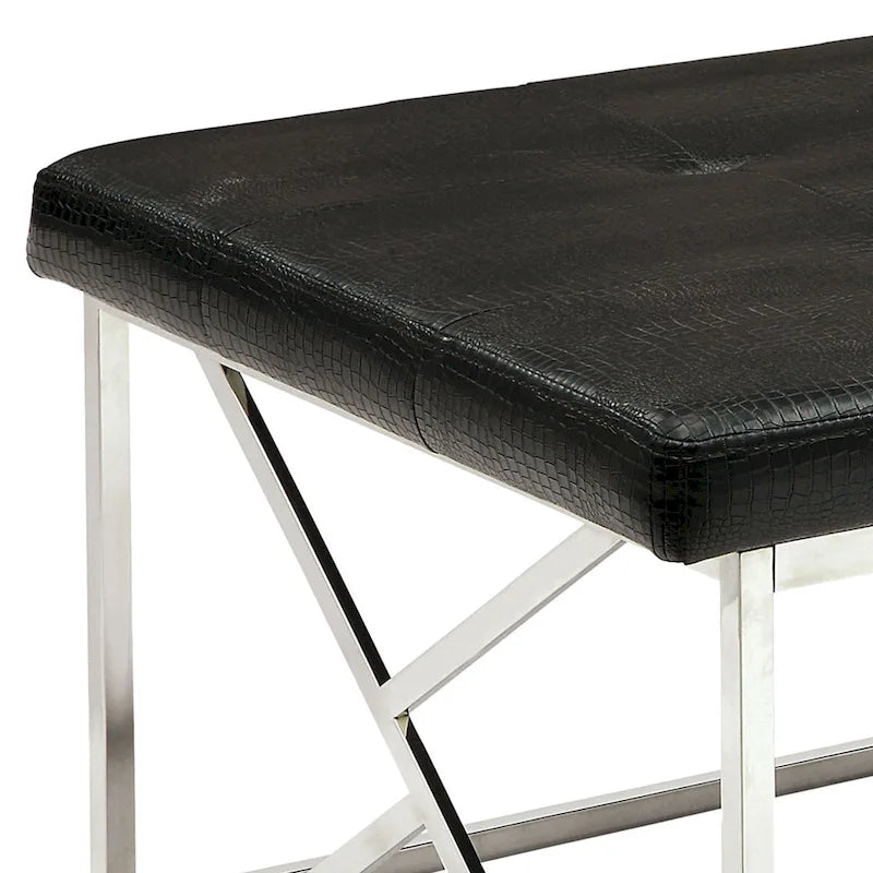 Banc d'appoint capitonné moderne en similicuir – Assise pour entrée et salon
