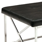 Banc d'appoint capitonné moderne en similicuir – Assise pour entrée et salon