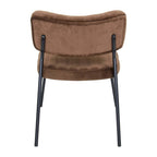 Lot de 2 fauteuils d'appoint en velours - Fauteuil rembourré moderne du milieu du siècle
