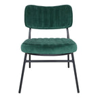 Lot de 2 fauteuils d'appoint en velours - Fauteuil rembourré moderne du milieu du siècle