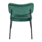 Lot de 2 fauteuils d'appoint en velours - Fauteuil rembourré moderne du milieu du siècle