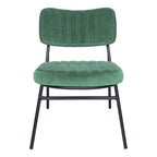 Lot de 2 fauteuils d'appoint en velours - Fauteuil rembourré moderne du milieu du siècle