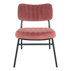 Lot de 2 fauteuils d'appoint en velours - Fauteuil rembourré moderne du milieu du siècle