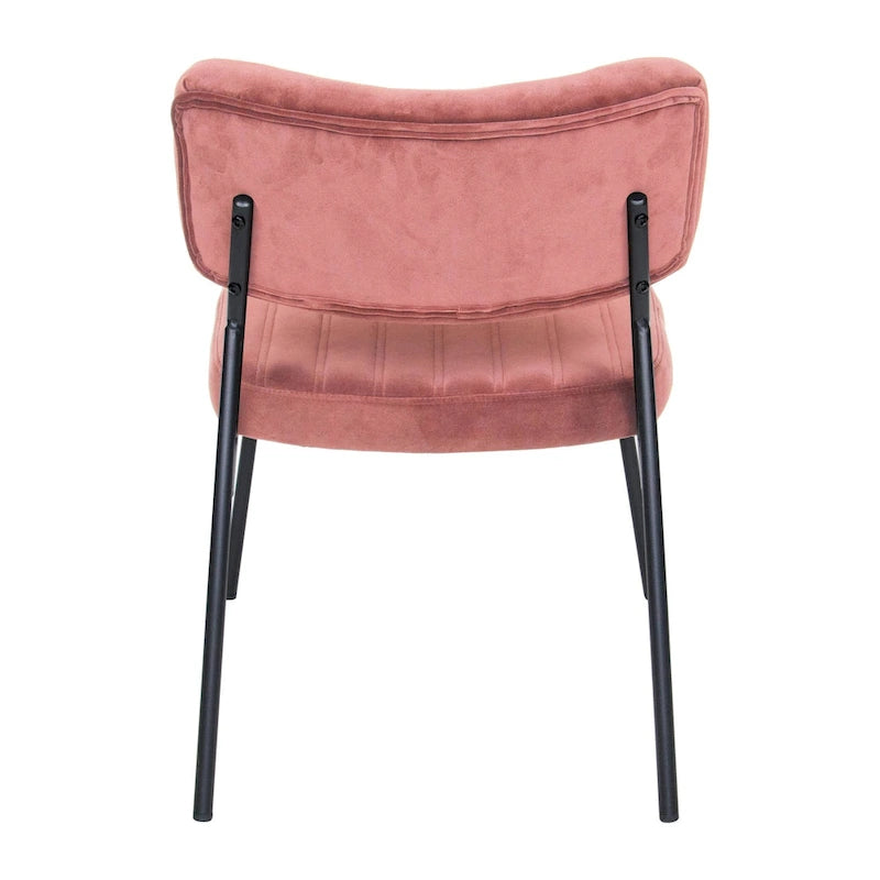 Lot de 2 fauteuils d'appoint en velours - Fauteuil rembourré moderne du milieu du siècle