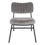 Lot de 2 fauteuils d'appoint en velours - Fauteuil rembourré moderne du milieu du siècle