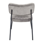 Lot de 2 fauteuils d'appoint en velours - Fauteuil rembourré moderne du milieu du siècle