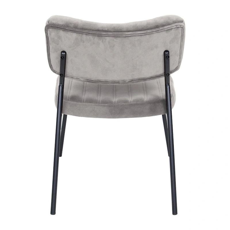 Lot de 2 fauteuils d'appoint en velours - Fauteuil rembourré moderne du milieu du siècle