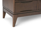 Armoire de rangement mid-century moderne en bois massif de 48 pouces avec tiroirs