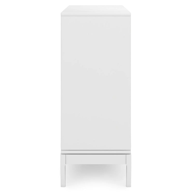 Armoire de rangement mid-century moderne en bois massif de 48 pouces avec tiroirs