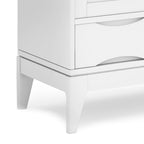 Armoire de rangement mid-century moderne en bois massif de 48 pouces avec tiroirs