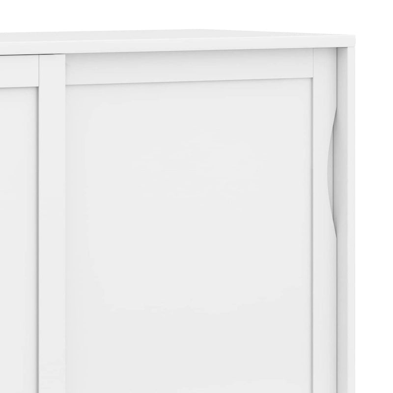 Armoire de rangement mid-century moderne en bois massif de 48 pouces avec tiroirs