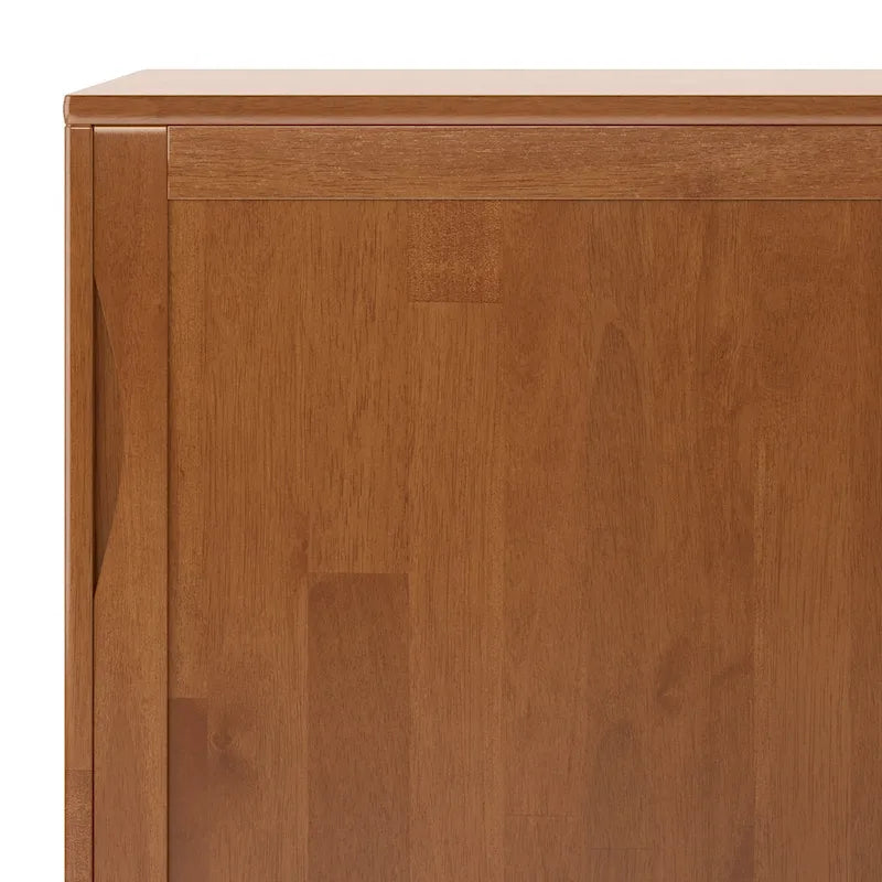 Armoire de rangement mid-century moderne en bois massif de 48 pouces avec tiroirs