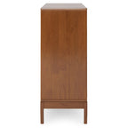 Armoire de rangement mid-century moderne en bois massif de 48 pouces avec tiroirs