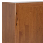 Armoire de rangement mid-century moderne en bois massif de 48 pouces avec tiroirs