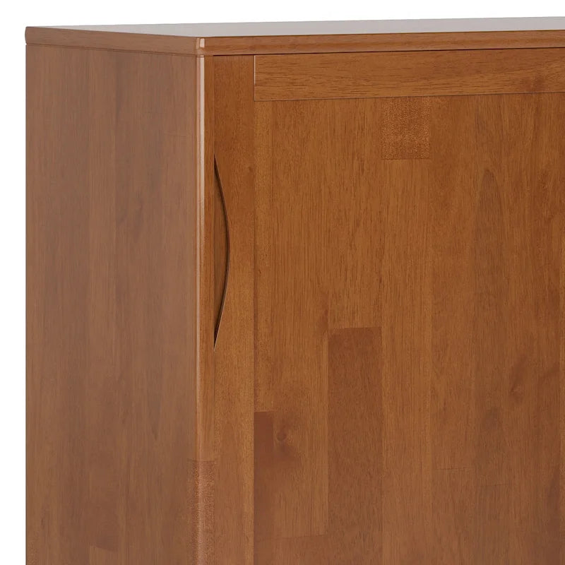 Armoire de rangement mid-century moderne en bois massif de 48 pouces avec tiroirs