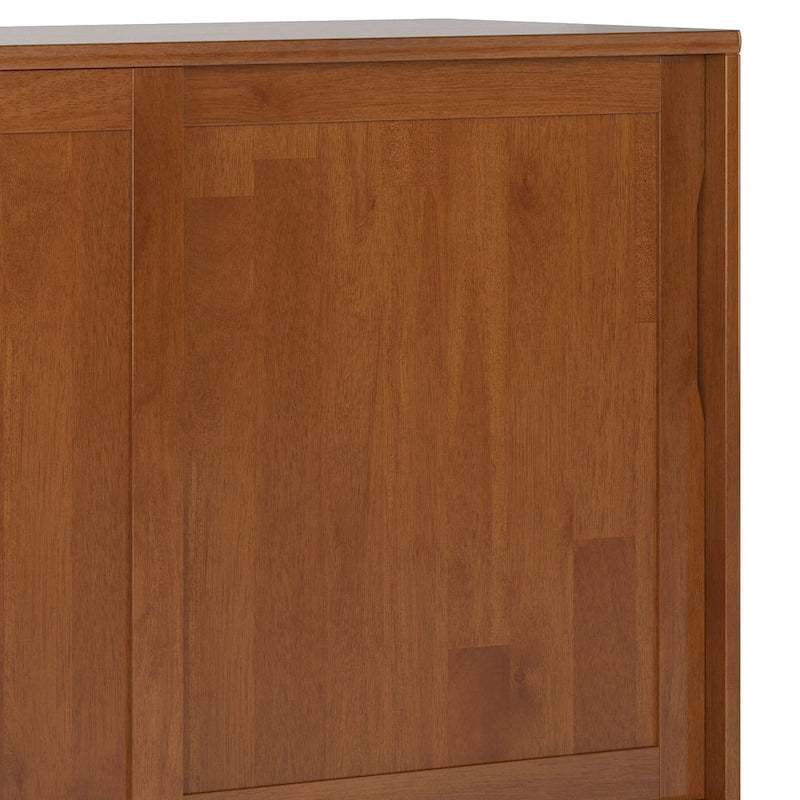 Armoire de rangement mid-century moderne en bois massif de 48 pouces avec tiroirs