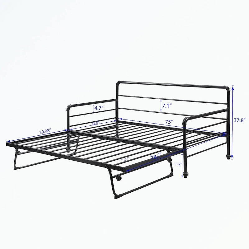 Lit de repos simple avec lit gigogne ajustable