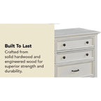 Commode 8 tiroirs blanc cassé – Rangement de chambre rustique, quincaillerie antique