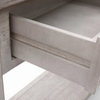 Console et table d'entrée en bois lavé gris à 2 tiroirs et 1 étagère – 32,7 H x 47,2 L x 13,8 P