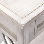 Console et table d'entrée en bois lavé gris à 2 tiroirs et 1 étagère – 32,7 H x 47,2 L x 13,8 P