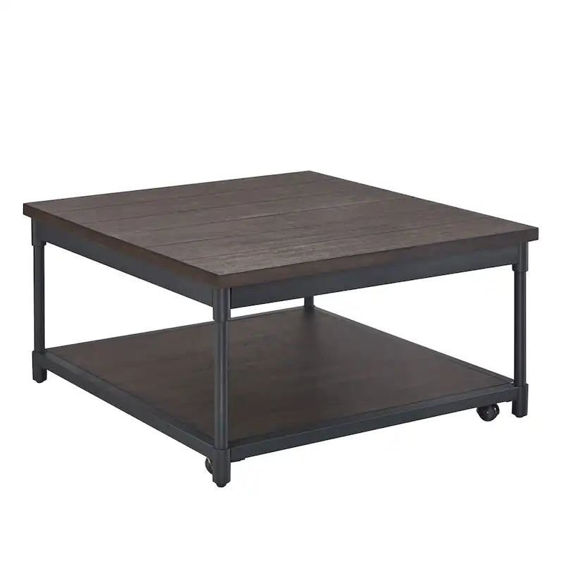 Table Basse Carrée Relevable - Rangement Dissimulé, Salon Moderne