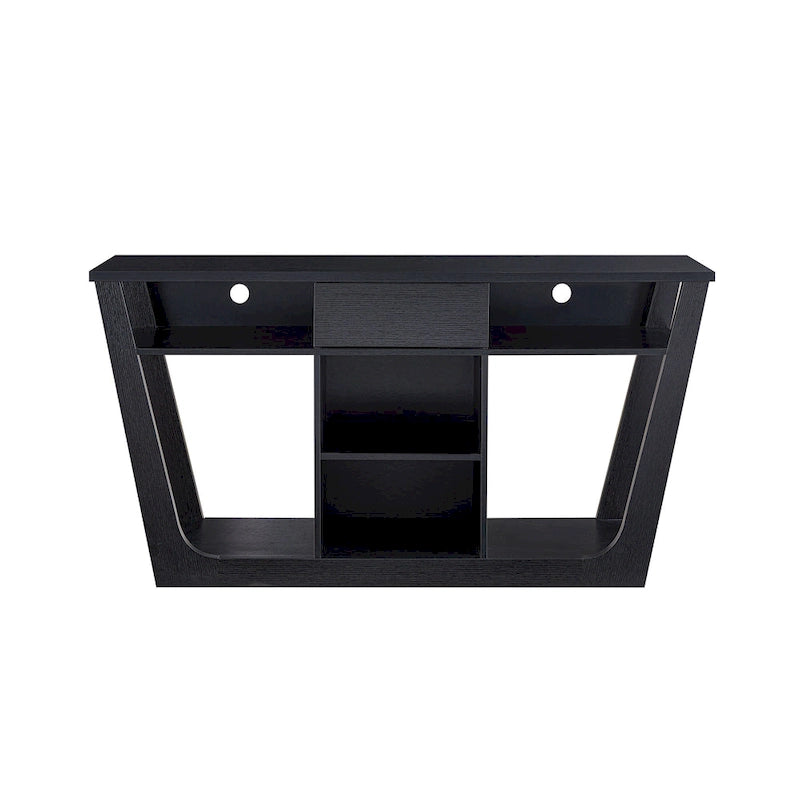 Meuble TV moderne de 152 cm avec 6 étagères et 1 tiroir – Silhouette audacieuse