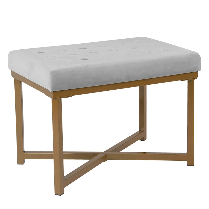 Pouffe Capitouné en Velours - Repose-pieds Doux et Siège d'Appoint pour le Salon