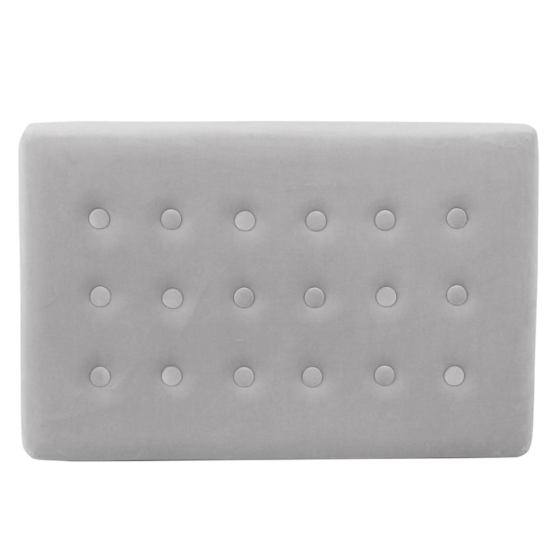 Pouffe Capitouné en Velours - Repose-pieds Doux et Siège d'Appoint pour le Salon