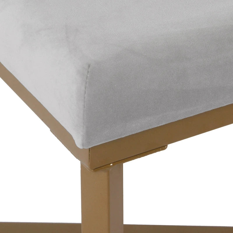 Pouffe Capitouné en Velours - Repose-pieds Doux et Siège d'Appoint pour le Salon
