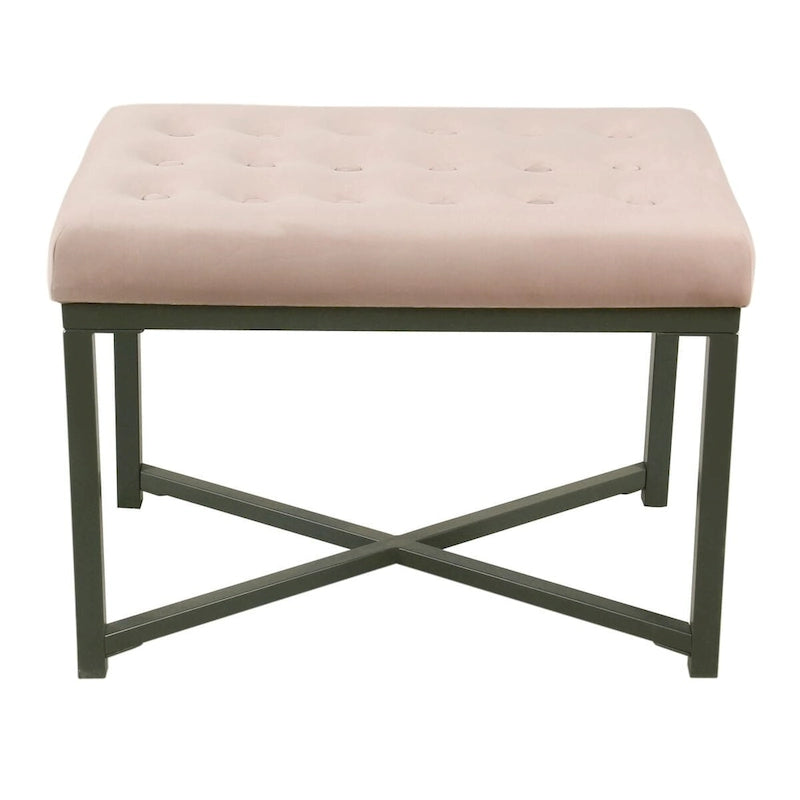 Pouffe Capitouné en Velours - Repose-pieds Doux et Siège d'Appoint pour le Salon