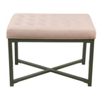 Pouffe Capitouné en Velours - Repose-pieds Doux et Siège d'Appoint pour le Salon