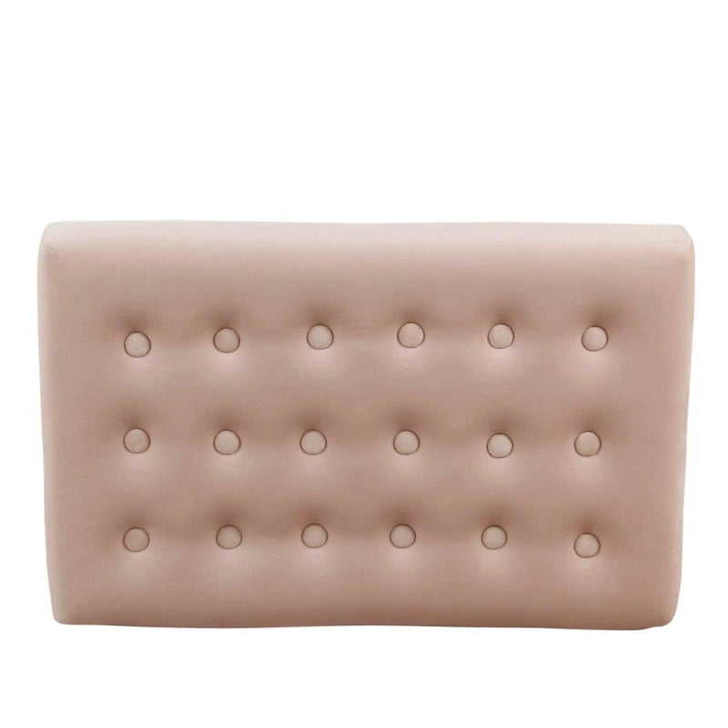 Pouffe Capitouné en Velours - Repose-pieds Doux et Siège d'Appoint pour le Salon