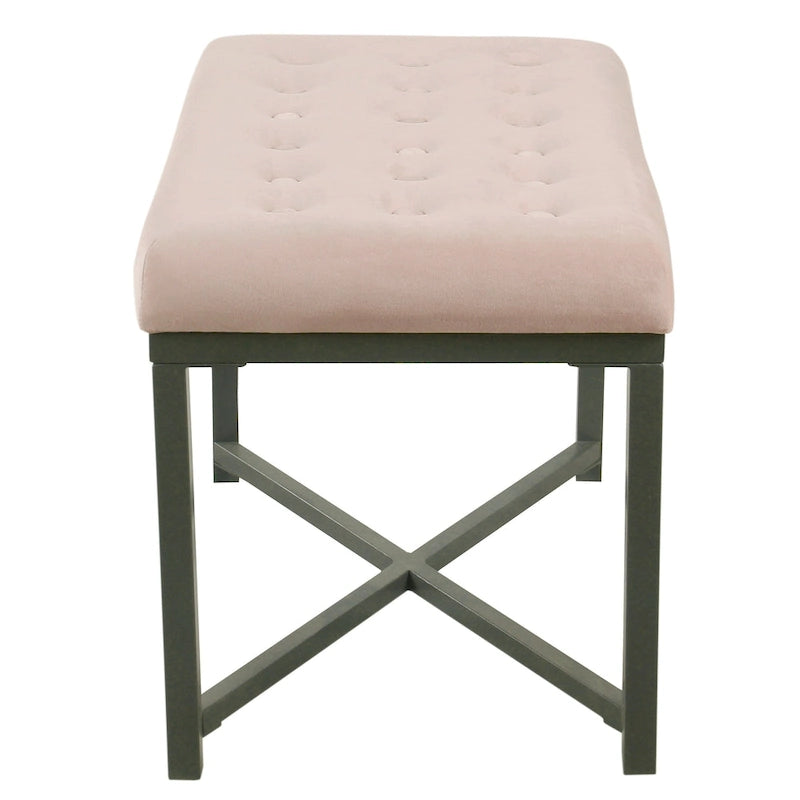 Pouffe Capitouné en Velours - Repose-pieds Doux et Siège d'Appoint pour le Salon