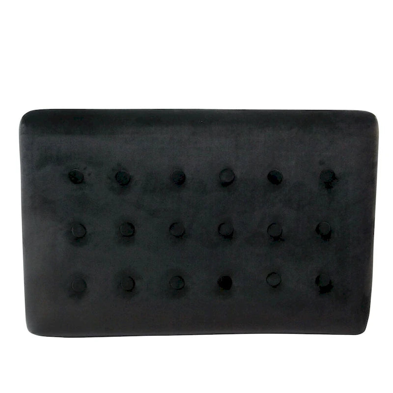 Pouffe Capitouné en Velours - Repose-pieds Doux et Siège d'Appoint pour le Salon