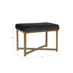 Pouffe Capitouné en Velours - Repose-pieds Doux et Siège d'Appoint pour le Salon