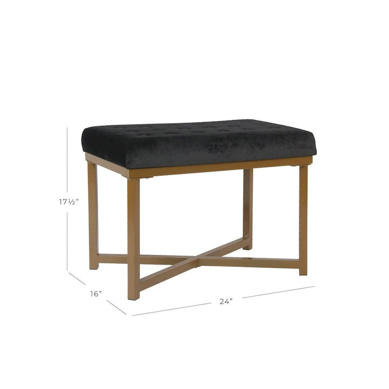 Pouffe Capitouné en Velours - Repose-pieds Doux et Siège d'Appoint pour le Salon