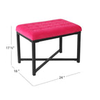 Pouffe Capitouné en Velours - Repose-pieds Doux et Siège d'Appoint pour le Salon